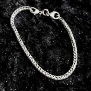 Sterling Silver Foxtail Chain Bracelet 7.5 inch